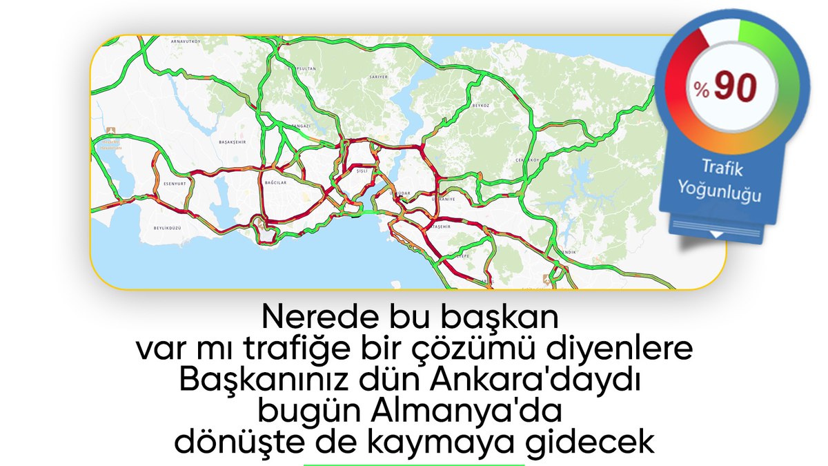 İstanbul’da trafik yüzde 90’a ulaştı